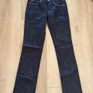 7 for all mankind straight leg Classic Blue Denim Jeans size 26